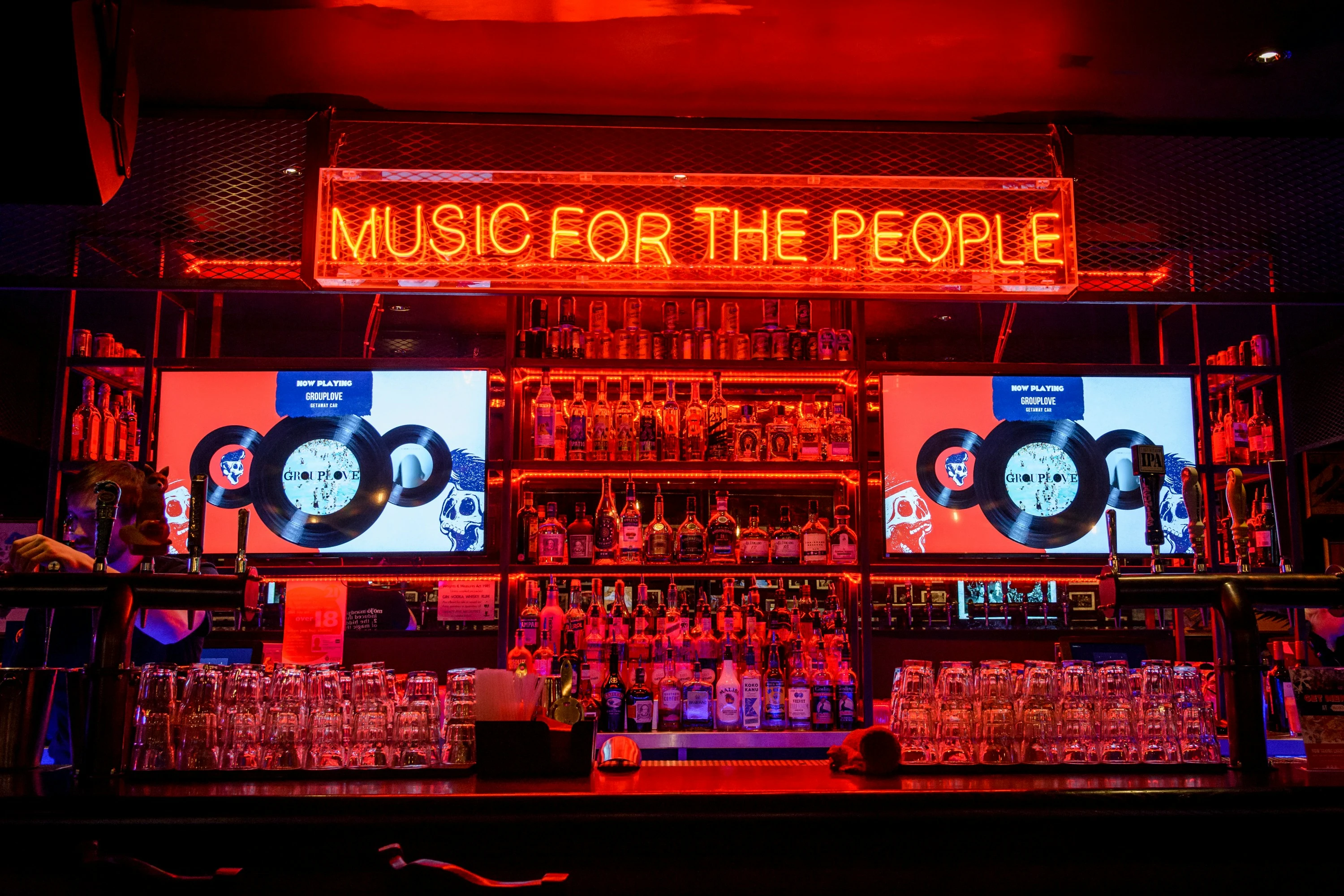 Interior of a music venue